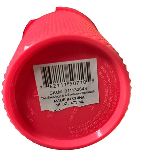 NEW Set of 2 Starbucks Grande Tumblers Neon Green Studded & Dragonfruit Studded - Picture 4 of 5